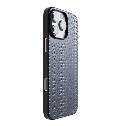 【Web限定】Air Jacket "kiriko" for iPhone 16 Pro Max 麻の葉つなぎ(ピアノブラック)