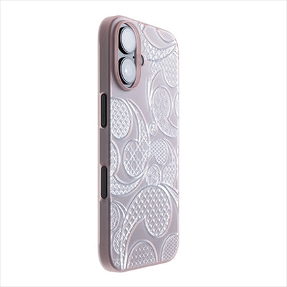 【Web限定】Air Jacket "kiriko" for iPhone 16 三つ巴(クリアピンク)