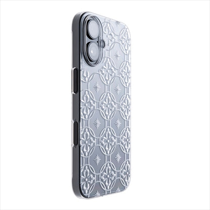 【Web限定】Air Jacket "kiriko" for iPhone 16 七宝に花十字(クリア)