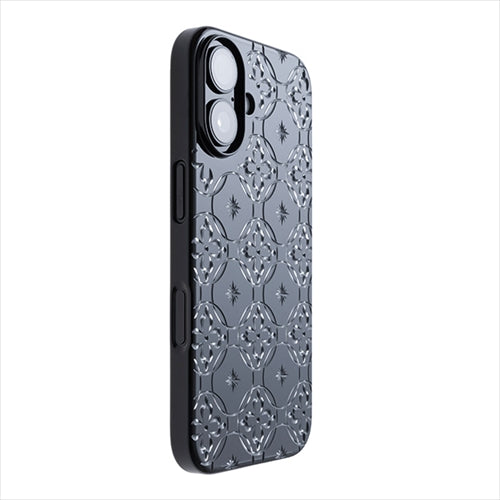 【Web限定】Air Jacket "kiriko" for iPhone 16 七宝に花十字(ピアノブラック)