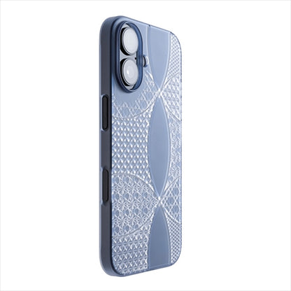 【Web限定】Air Jacket "kiriko" for iPhone 16 千代柄（七宝）(クリアネイビー)