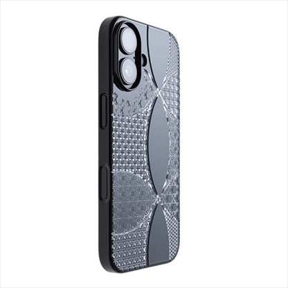 【Web限定】Air Jacket "kiriko" for iPhone 16 千代柄（七宝）(ピアノブラック)