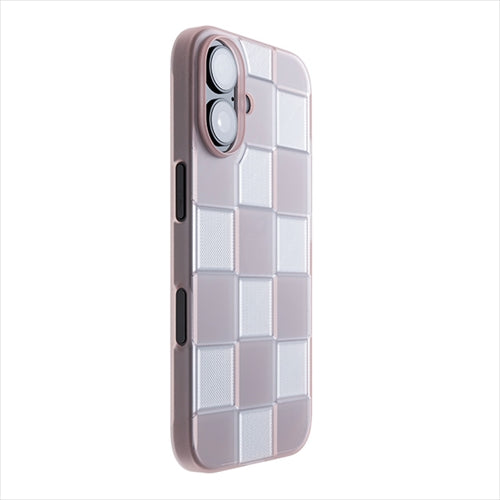 【Web限定】Air Jacket "kiriko" for iPhone 16 市松(クリアピンク)