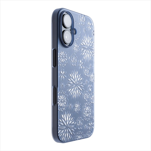 【Web限定】Air Jacket "kiriko" for iPhone 16 花(クリアネイビー)