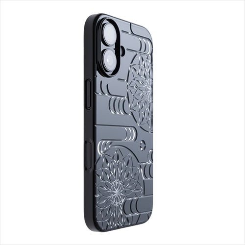 【Web限定】Air Jacket "kiriko" for iPhone 16 エ霞に鞠(ピアノブラック)