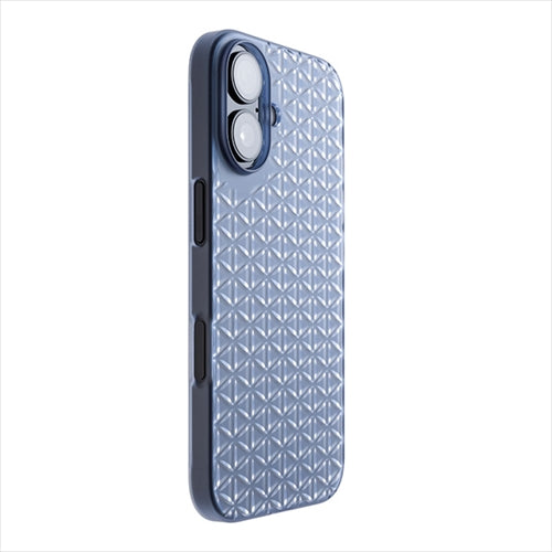 【Web限定】Air Jacket "kiriko" for iPhone 16 麻の葉つなぎ(クリアネイビー)