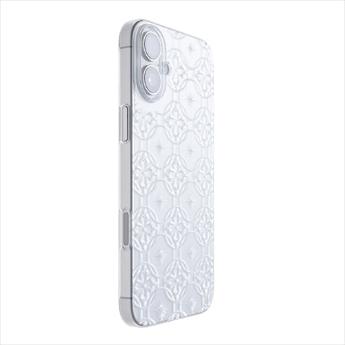 【Web限定】Air Jacket "kiriko" for iPhone 16 Plus 七宝に花十字(クリア)