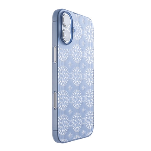 【Web限定】Air Jacket "kiriko" for iPhone 16 Plus 七宝に花十字(クリアネイビー)