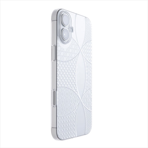 【Web限定】Air Jacket "kiriko" for iPhone 16 Plus  千代柄（七宝）(クリア)