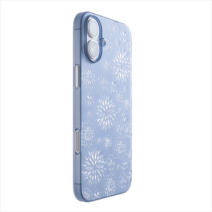 【Web限定】Air Jacket "kiriko" for iPhone 16 Plus  花(クリアネイビー)