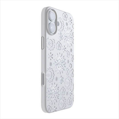 【Web限定】Air Jacket "kiriko" for iPhone 16 Plus  花(ピュアホワイト)