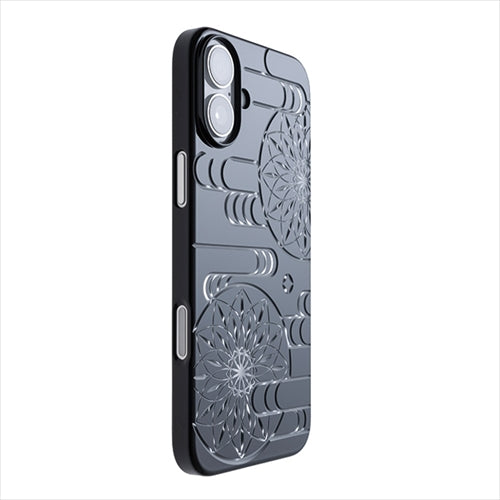 【Web限定】Air Jacket "kiriko" for iPhone 16 Plus  エ霞に鞠(ピアノブラック)