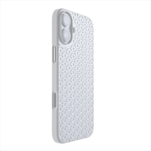 【Web限定】Air Jacket "kiriko" for iPhone 16 Plus  麻の葉つなぎ(ピュアホワイト)