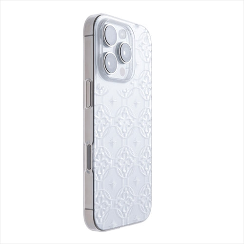 【Web限定】Air Jacket "kiriko" for iPhone 16 Pro 七宝に花十字(クリア)