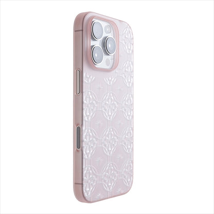 【Web限定】Air Jacket "kiriko" for iPhone 16 Pro 七宝に花十字(クリアピンク)