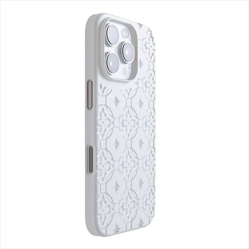 【Web限定】Air Jacket "kiriko" for iPhone 16 Pro 七宝に花十字(ピュアホワイト)