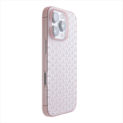 【Web限定】Air Jacket "kiriko" for iPhone 16 Pro 毘沙門亀甲(クリアピンク)