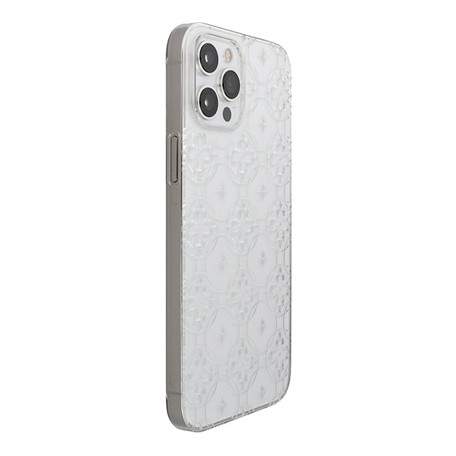 【Web限定】Air Jacket “kiriko” for iPhone12 Pro Max 七宝に花十字 (クリア)