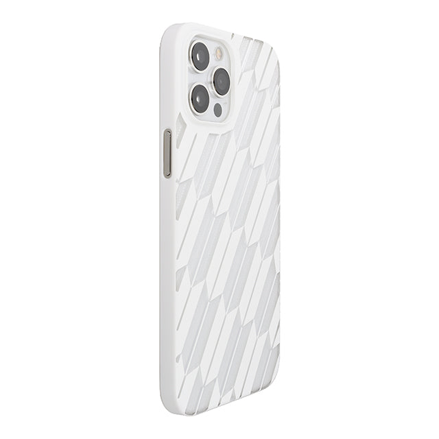 【Web限定】Air Jacket “kiriko” for iPhone12 Pro Max 矢絣 (ピュアホワイト)