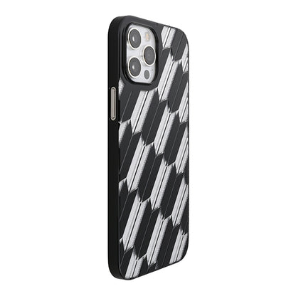 【Web限定】Air Jacket “kiriko” for iPhone12 Pro Max 矢絣 (ピアノブラック)