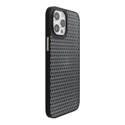 【Web限定】Air Jacket “kiriko” for iPhone12 Pro Max 米つなぎ (ピアノブラック)