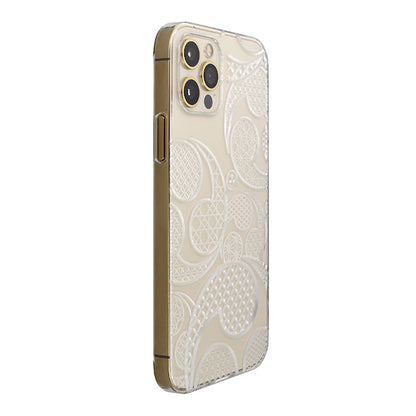 【Web限定】Air Jacket “kiriko” for iPhone12 / iPhone12 Pro 三つ巴 (クリア)