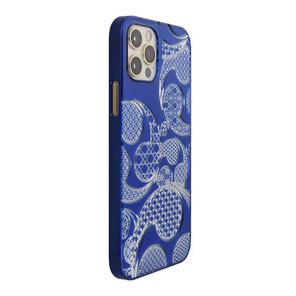 【Web限定】Air Jacket “kiriko” for iPhone12 / iPhone12 Pro 三つ巴 (瑠璃)