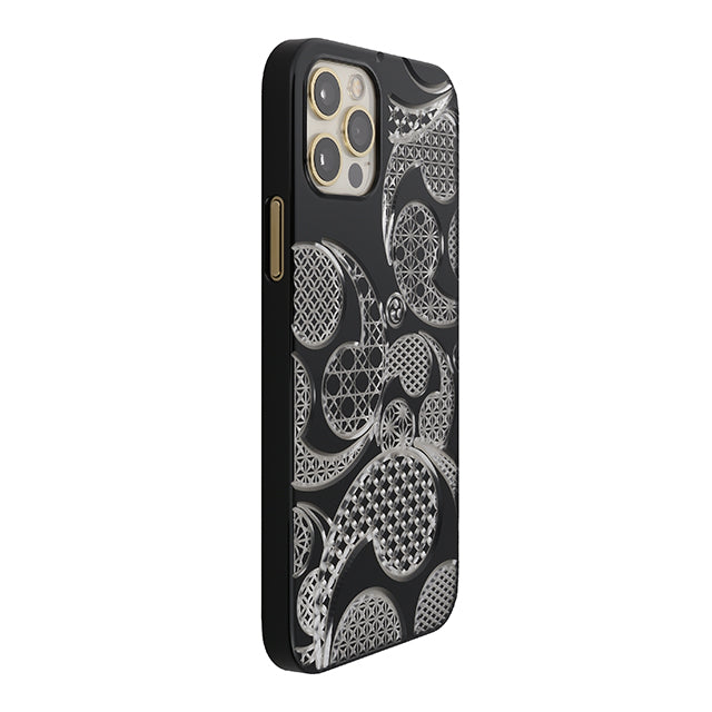 【Web限定】Air Jacket “kiriko” for iPhone12 / iPhone12 Pro 三つ巴 (ピアノブラック)