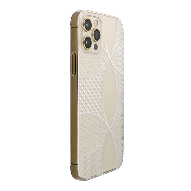 【Web限定】Air Jacket “kiriko” for iPhone12 / iPhone12 Pro 千代柄・七宝 (クリア)