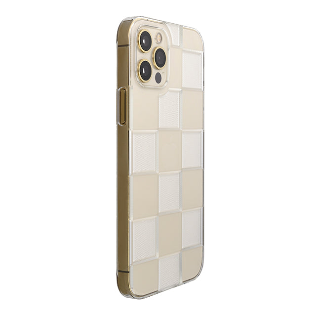 【Web限定】Air Jacket “kiriko” for iPhone12 / iPhone12 Pro 市松 (クリア)