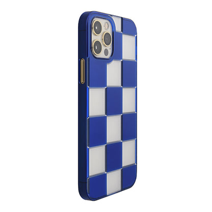 【Web限定】Air Jacket “kiriko” for iPhone12 / iPhone12 Pro 市松 (瑠璃)