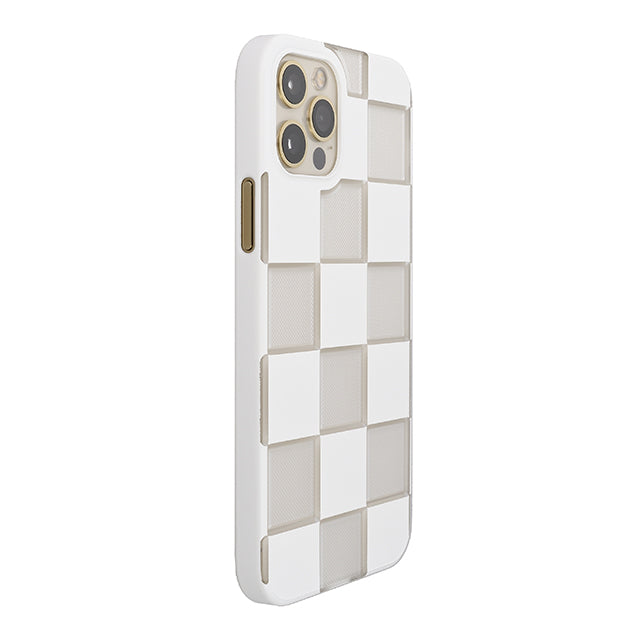 【Web限定】Air Jacket “kiriko” for iPhone12 / iPhone12 Pro 市松 (ピュアホワイト)