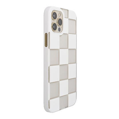 【Web限定】Air Jacket “kiriko” for iPhone12 / iPhone12 Pro 市松 (ピュアホワイト)