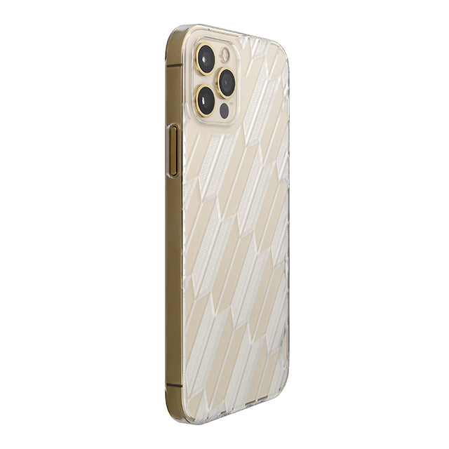 【Web限定】Air Jacket “kiriko” for iPhone12 / iPhone12 Pro 矢絣 (クリア)