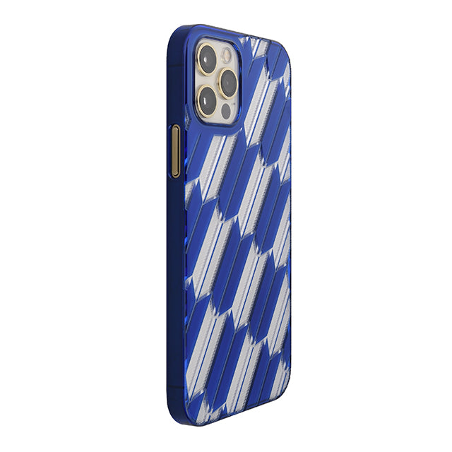 【Web限定】Air Jacket “kiriko” for iPhone12 / iPhone12 Pro 矢絣 (瑠璃)