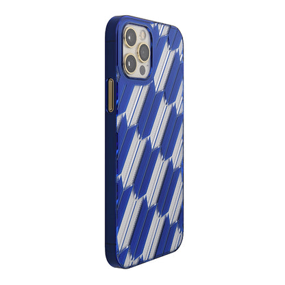 【Web限定】Air Jacket “kiriko” for iPhone12 / iPhone12 Pro 矢絣 (瑠璃)