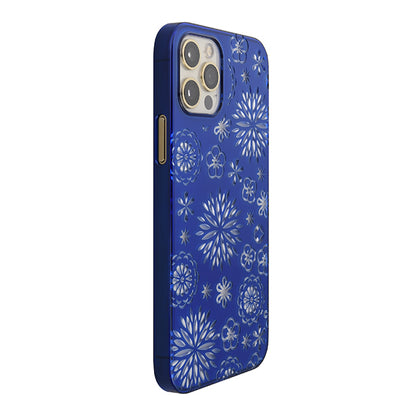 【Web限定】Air Jacket “kiriko” for iPhone12 / iPhone12 Pro 花 (瑠璃)