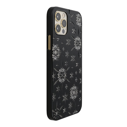 【Web限定】Air Jacket “kiriko” for iPhone12 / iPhone12 Pro 雪片 (ピアノブラック)