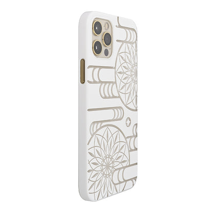 【Web限定】Air Jacket “kiriko” for iPhone12 / iPhone12 Pro エ霞に鞠 (ピュアホワイト)