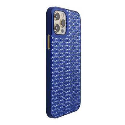 【Web限定】Air Jacket “kiriko” for iPhone12 / iPhone12 Pro 麻の葉つなぎ (瑠璃)