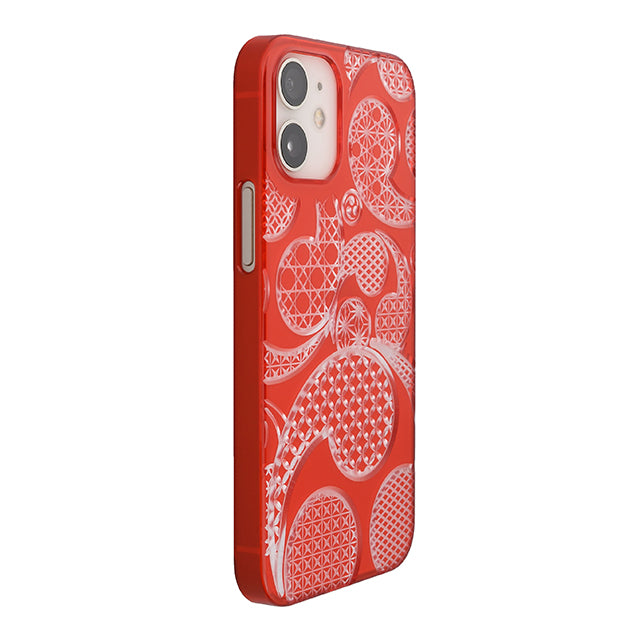 【Web限定】Air Jacket “kiriko” for iPhone12 mini 三つ巴 (紅)