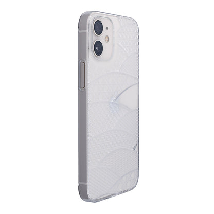 【Web限定】Air Jacket “kiriko” for iPhone12 mini 千代柄・扇 (クリア)