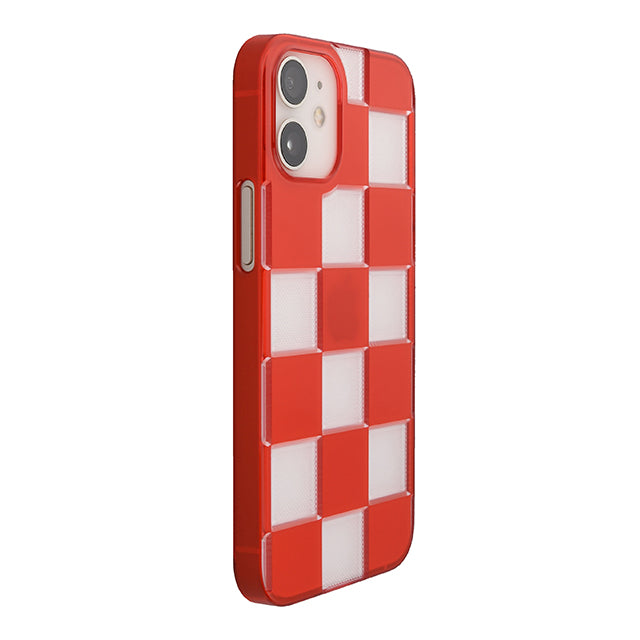 【Web限定】Air Jacket “kiriko” for iPhone12 mini 市松 (紅)