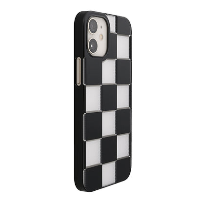 【Web限定】Air Jacket “kiriko” for iPhone12 mini 市松 (ピアノブラック)