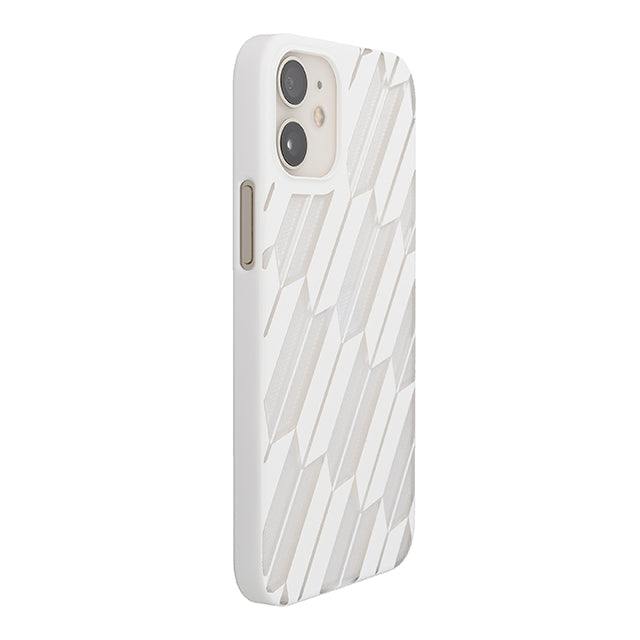 【Web限定】Air Jacket “kiriko” for iPhone12 mini 矢絣 (ピュアホワイト)