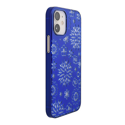 【Web限定】Air Jacket “kiriko” for iPhone12 mini 花 (瑠璃)