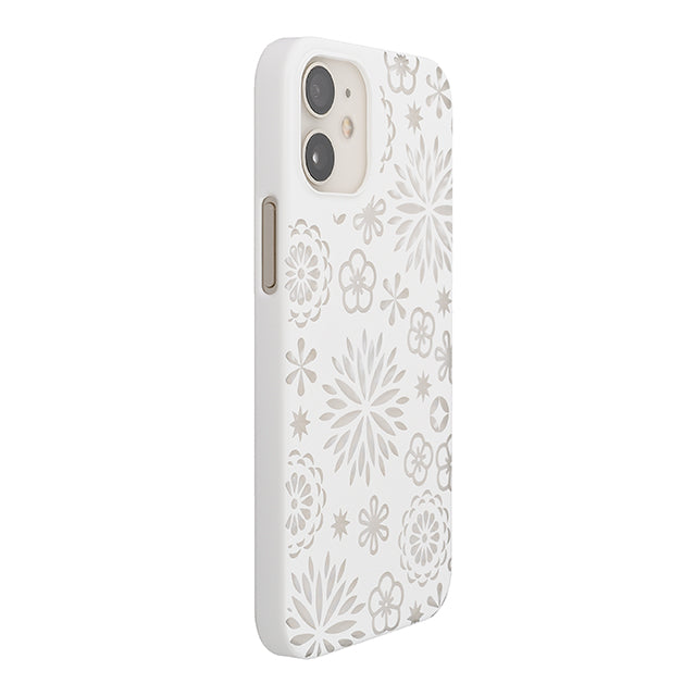 【Web限定】Air Jacket “kiriko” for iPhone12 mini 花 (ピュアホワイト)