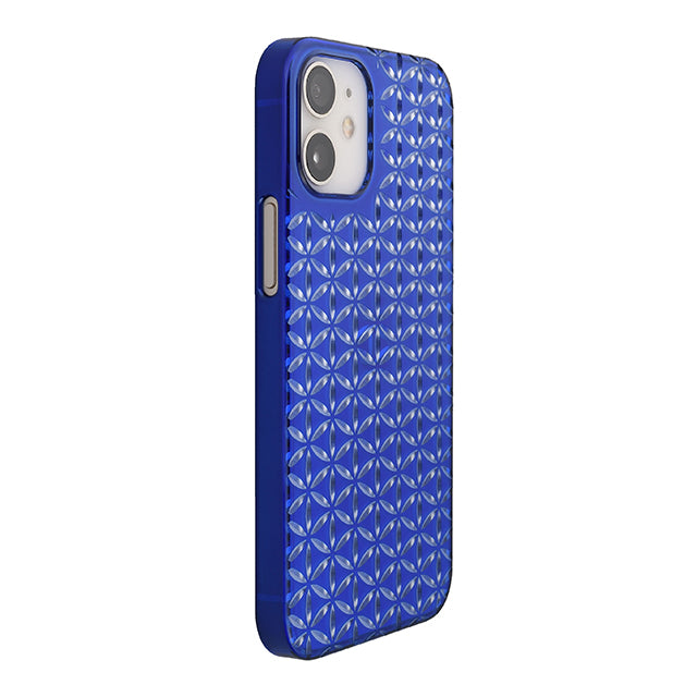 【Web限定】Air Jacket “kiriko” for iPhone12 mini 麻の葉つなぎ (瑠璃)