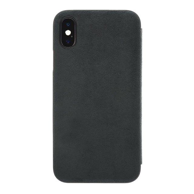 Ultrasuede(R) Flip Case for iPhone X (Asphalt)