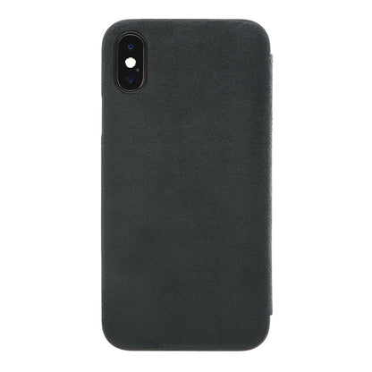 Ultrasuede(R) Flip Case for iPhone X (Asphalt)